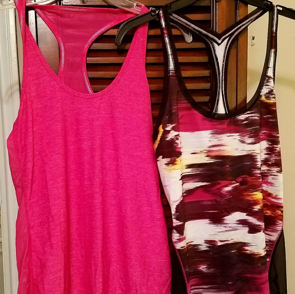 Pair of Lululemon Sheer Racerback Tanks